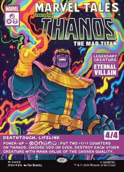 Thanos, the Mad Titan MSH-400 Marvel Super Heroes Magic card