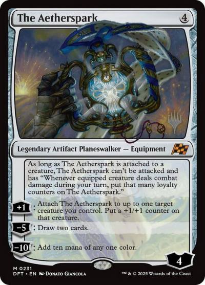 The Aetherspark PDFT-231P Aetherdrift Promos Magic card