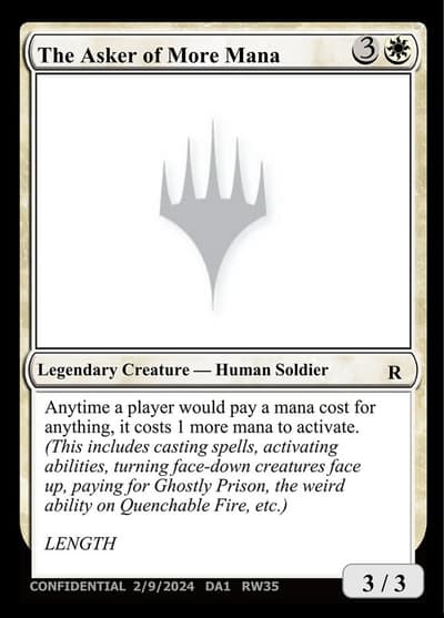 The Asker of More Mana RW35 Unknown Event Magic card