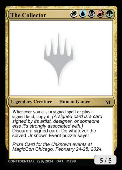 The Collector MZ99 Unknown Event Magic card