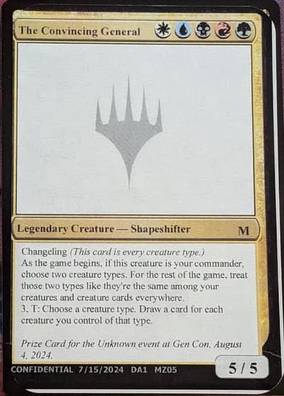 The Convincing General MZ05a Unknown Event Magic card