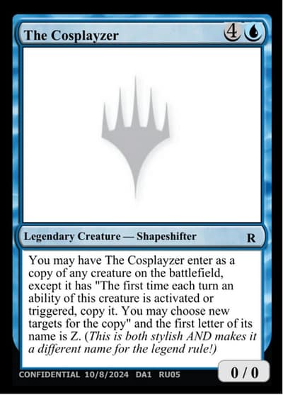 The Cosplayzer RU05a Unknown Event Magic card