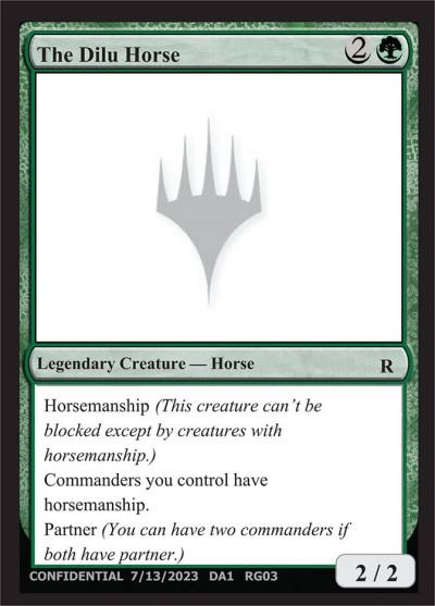 The Dilu Horse RG03d Unknown Event Magic card