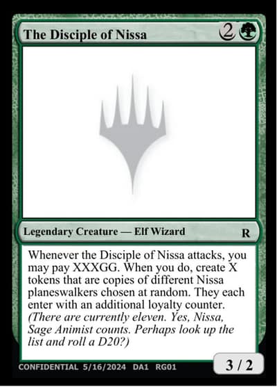 The Disciple of Nissa RG01b Unknown Event Magic card