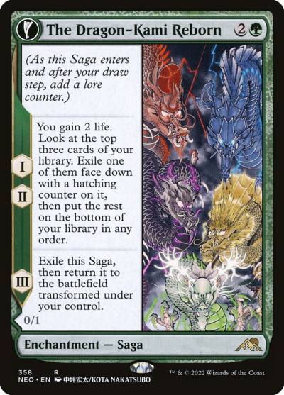 The Dragon-Kami Reborn // Dragon-Kami's Egg NEO-358 Kamigawa: Neon Dynasty Magic card