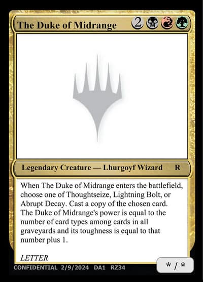 The Duke of Midrange RZ34 Unknown Event Magic card