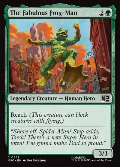 The Fabulous Frog-Man MSC-559 Marvel Super Heroes Commander Magic card
