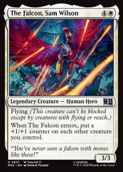 The Falcon, Sam Wilson 837 Marvel Super Heroes Commander Magic card