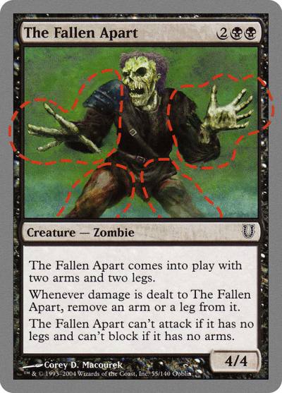 The Fallen Apart UNH-55 Unhinged Magic card