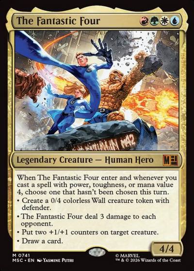 The Fantastic Four MSC-741 Marvel Super Heroes Commander Magic card