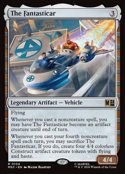 The Fantasticar MSC-104 Marvel Super Heroes Commander Magic card