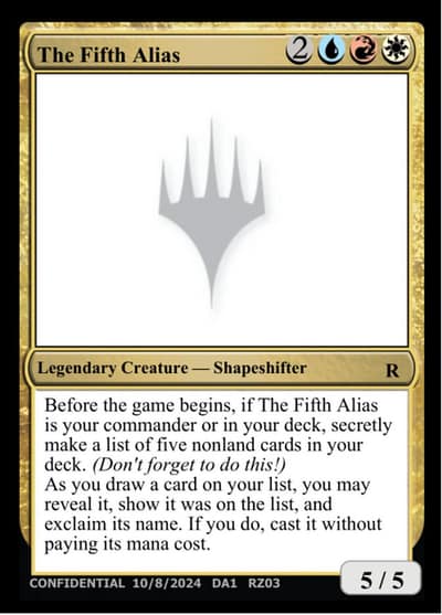 The Fifth Alias RZ03g Unknown Event Magic card