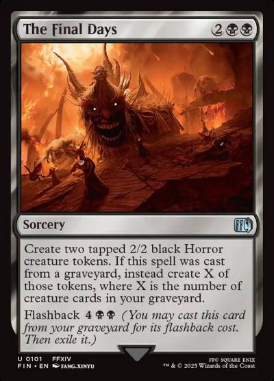 The Final Days FIN-101 Final Fantasy Magic card