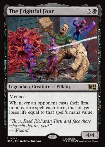 The Frightful Four MSC-44 Marvel Super Heroes Commander Magic card