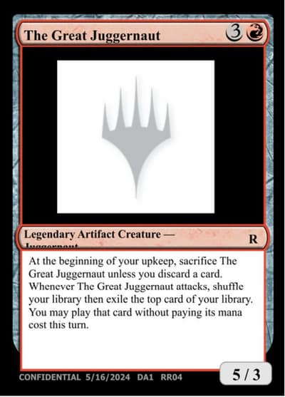 The Great Juggernaut UNK-RR04B Unknown Event Magic card