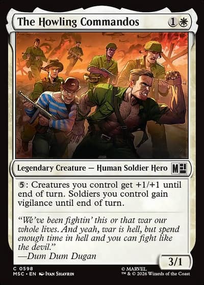 The Howling Commandos 598 Marvel Super Heroes Commander Magic card