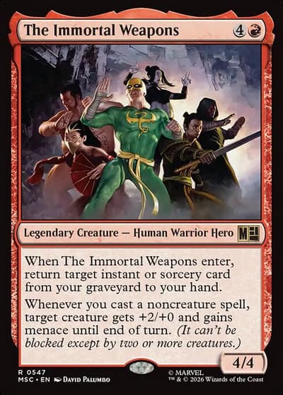The Immortal Weapons 547 Marvel Super Heroes Commander Magic card