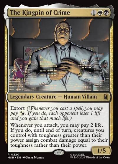 The Kingpin of Crime MSH-220 Marvel Super Heroes Magic card