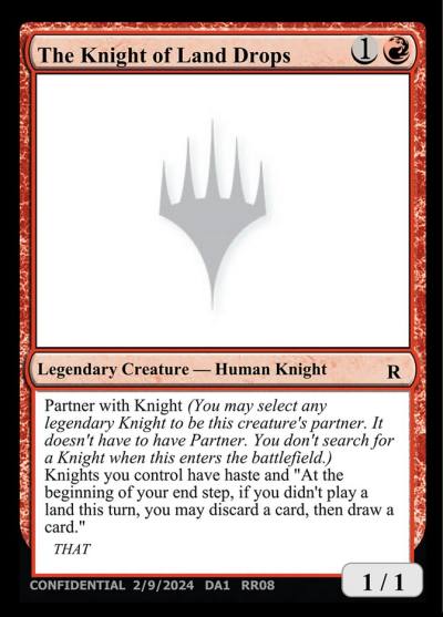 The Knight of Land Drops RR08b Unknown Event Magic card