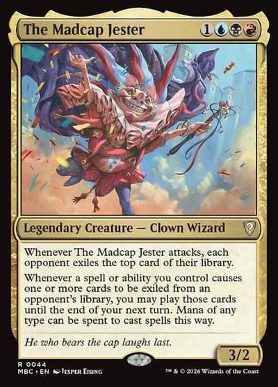 The Madcap Jester 44 Mystery Booster Commander Edition Magic card