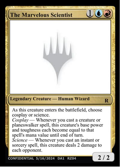 The Marvelous Scientist RZ04j Unknown Event Magic card