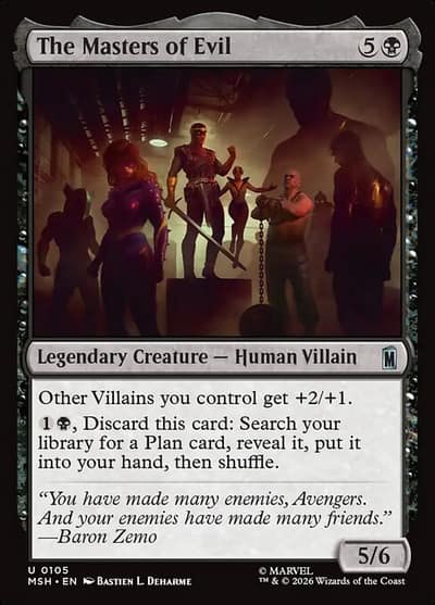 The Masters of Evil 105 Marvel Super Heroes Magic card