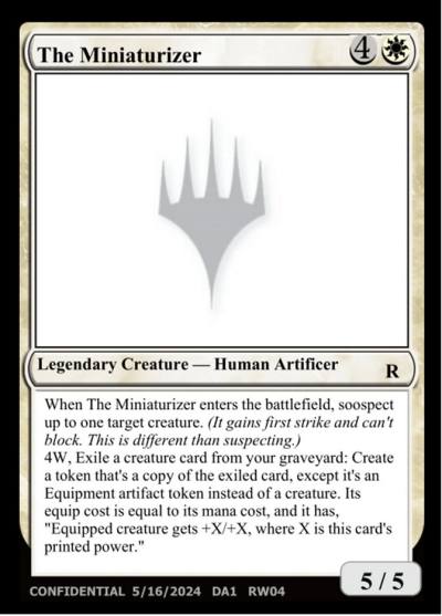 The Miniaturizer RW04d Unknown Event Magic card