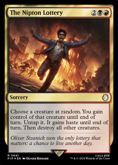 The Nipton Lottery PIP-641 Fallout Magic card