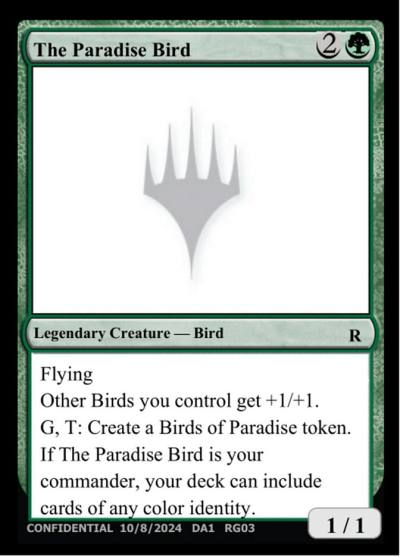 The Paradise Bird RG03f Unknown Event Magic card
