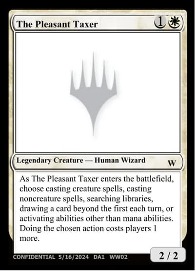 The Pleasant Taxer WW02 Unknown Event Magic card