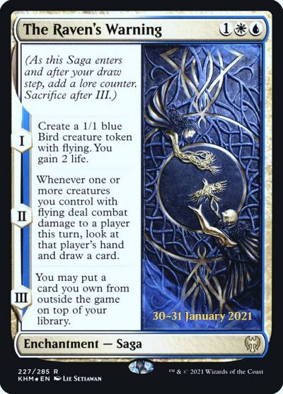 The Raven's Warning PKHM-227S Kaldheim Promos Magic card