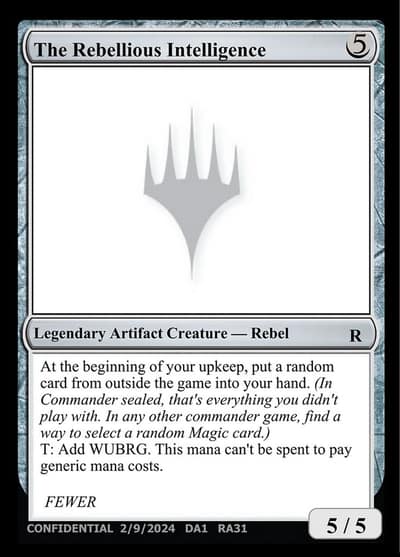 The Rebellious Intelligence RA31 Unknown Event Magic card