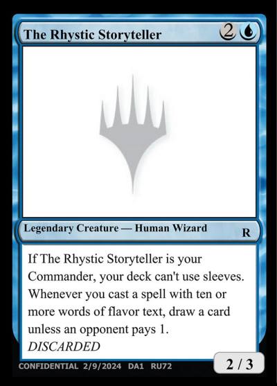 The Rhystic Storyteller RU72 Unknown Event Magic card