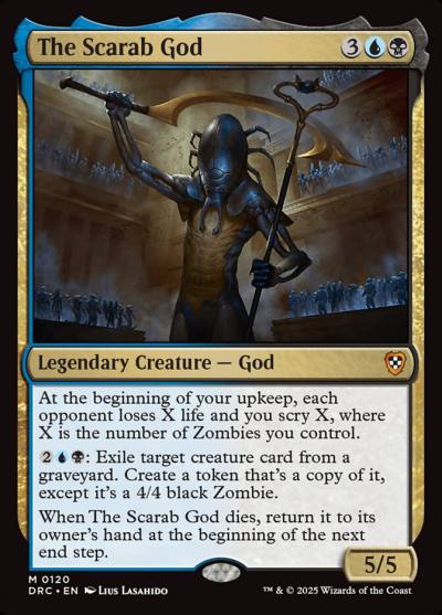 The Scarab God DRC-120 Aetherdrift Commander Magic card