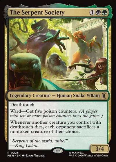 The Serpent Society MSH-226 Marvel Super Heroes Magic card