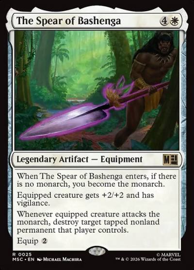 The Spear of Bashenga MSC-25 Marvel Super Heroes Commander Magic card