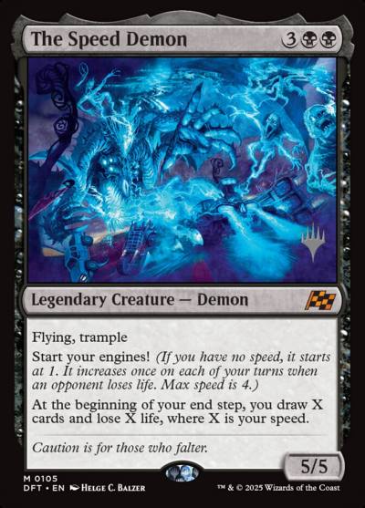 The Speed Demon PDFT-105P Aetherdrift Promos Magic card
