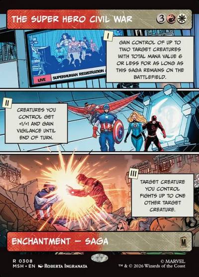 The Super Hero Civil War MSH-308 Marvel Super Heroes Magic card