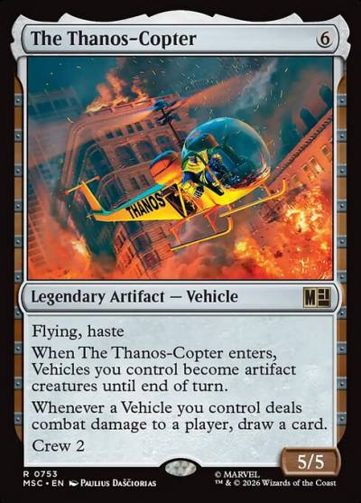 The Thanos-Copter MSC-753 Marvel Super Heroes Commander Magic card