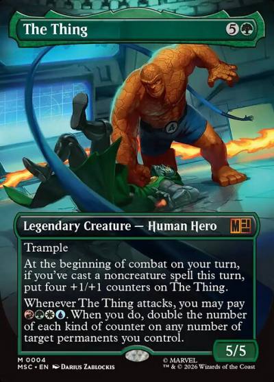 The Thing MSC-4 Marvel Super Heroes Commander Magic card