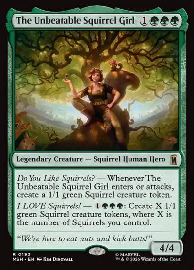 The Unbeatable Squirrel Girl MSH-193 Marvel Super Heroes Magic card