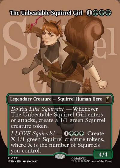The Unbeatable Squirrel Girl MSH-371 Marvel Super Heroes Magic card