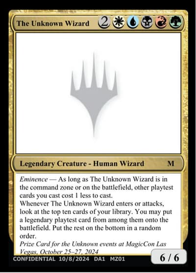 The Unknown Wizard MZ01 Unknown Event Magic card