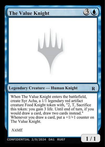 The Value Knight RU07a Unknown Event Magic card