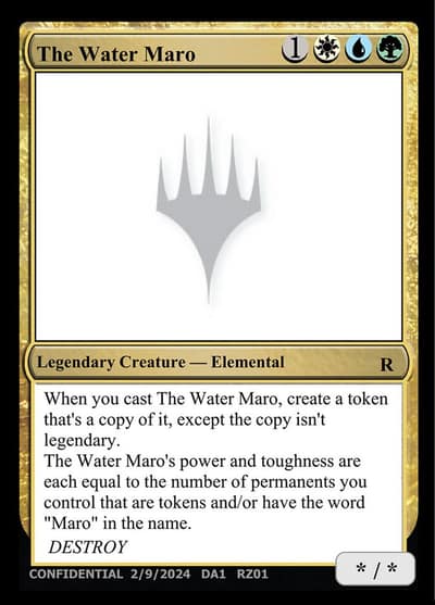 The Water Maro RZ01b Unknown Event Magic card