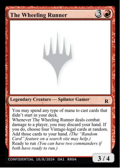 The Wheeling Runner UNK-RR04D Unknown Event Magic card