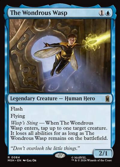The Wondrous Wasp MSH-84 Marvel Super Heroes Magic card