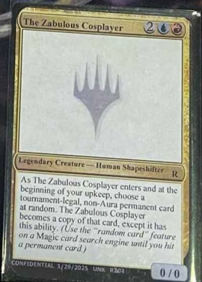 The Zabulous Cosplayer RZ04p Unknown Event Magic card