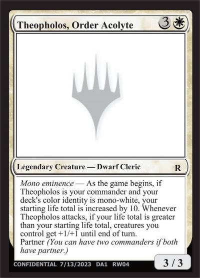 Theopholos, Order Acolyte RW04e Unknown Event Magic card