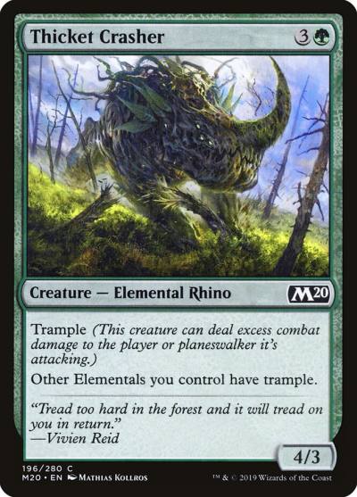 Thicket Crasher 196 Core Set 2020 Magic card